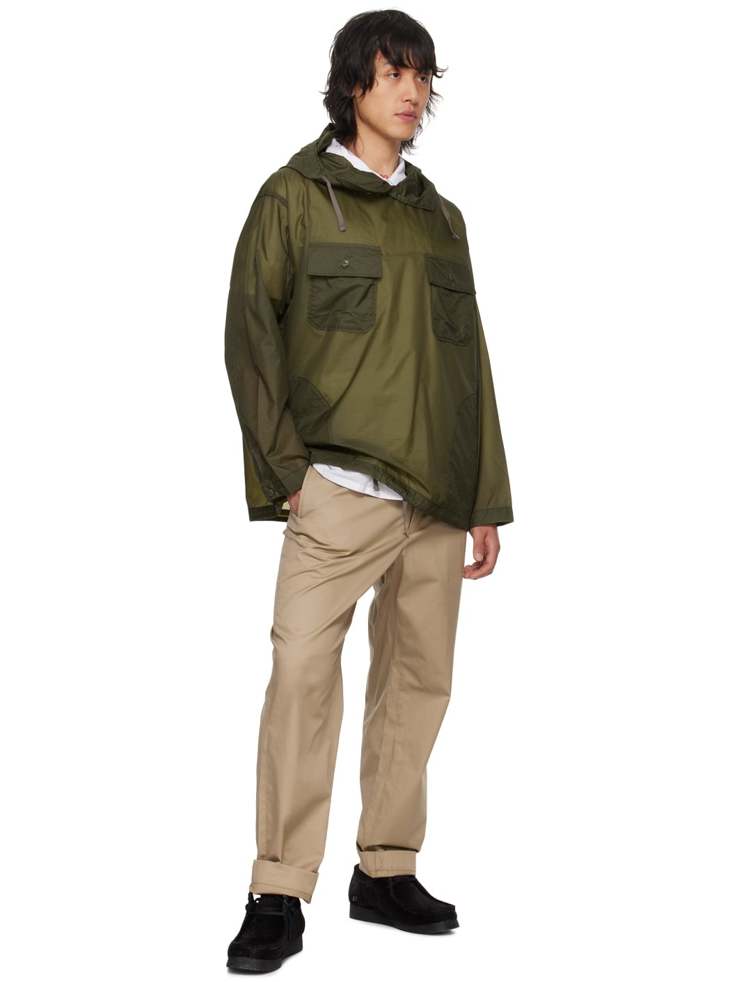 Engineered Garments Khaki Cagoule Shirt | REVERSIBLE