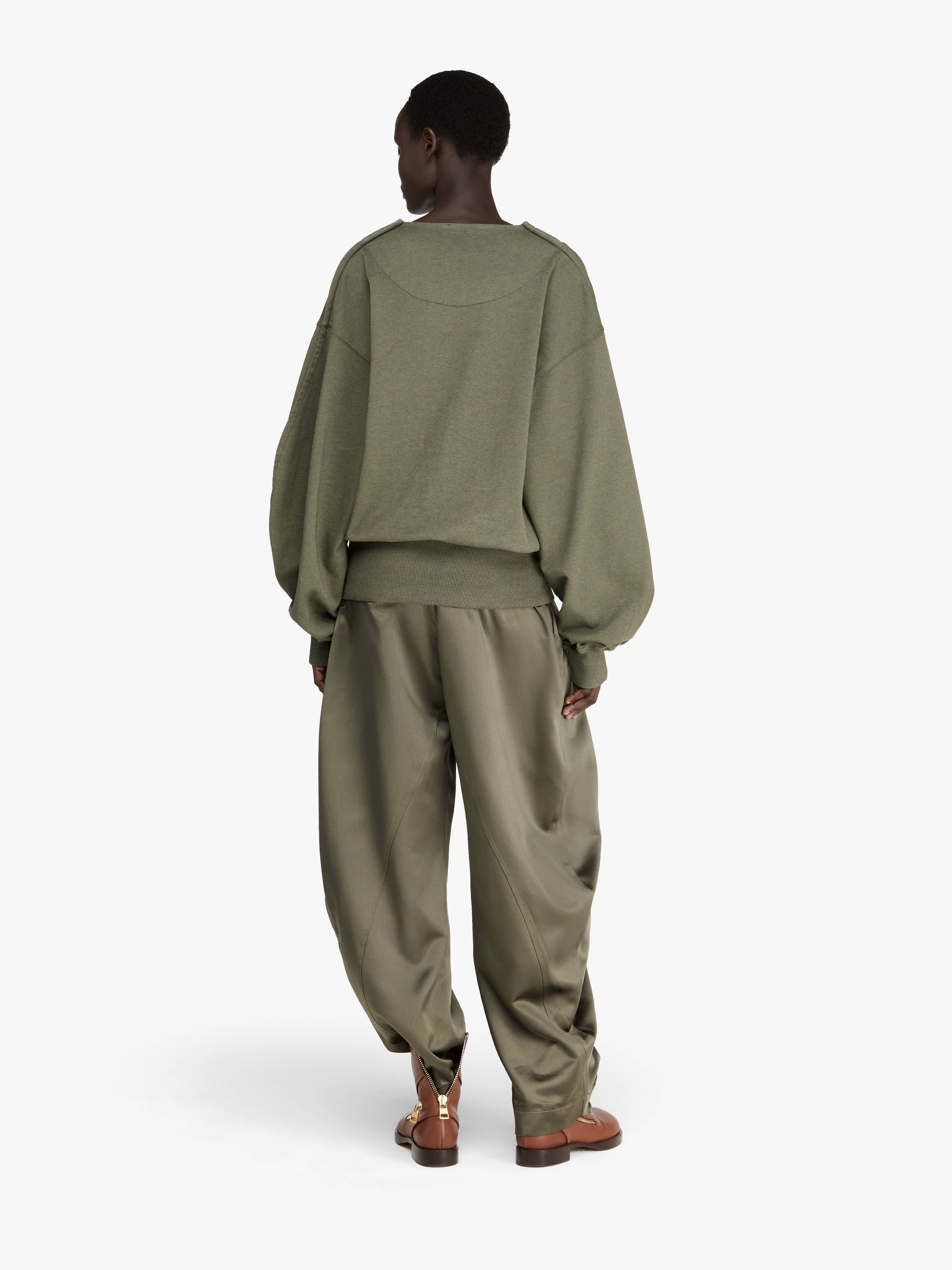 ROUNDED WRAP-FRONT SWEATSHIRT - 3