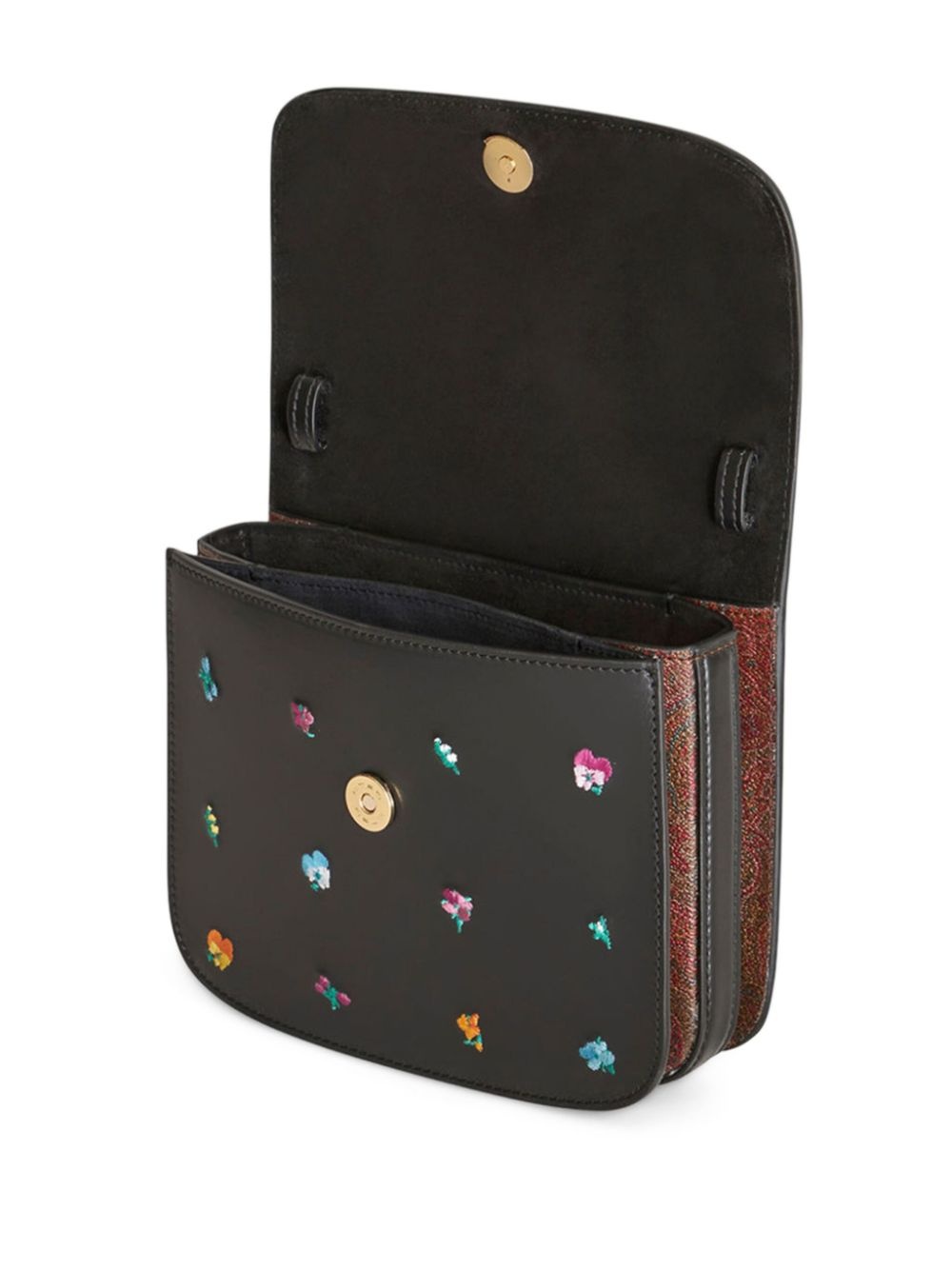small Essential floral-embroidered shoulder bag - 5
