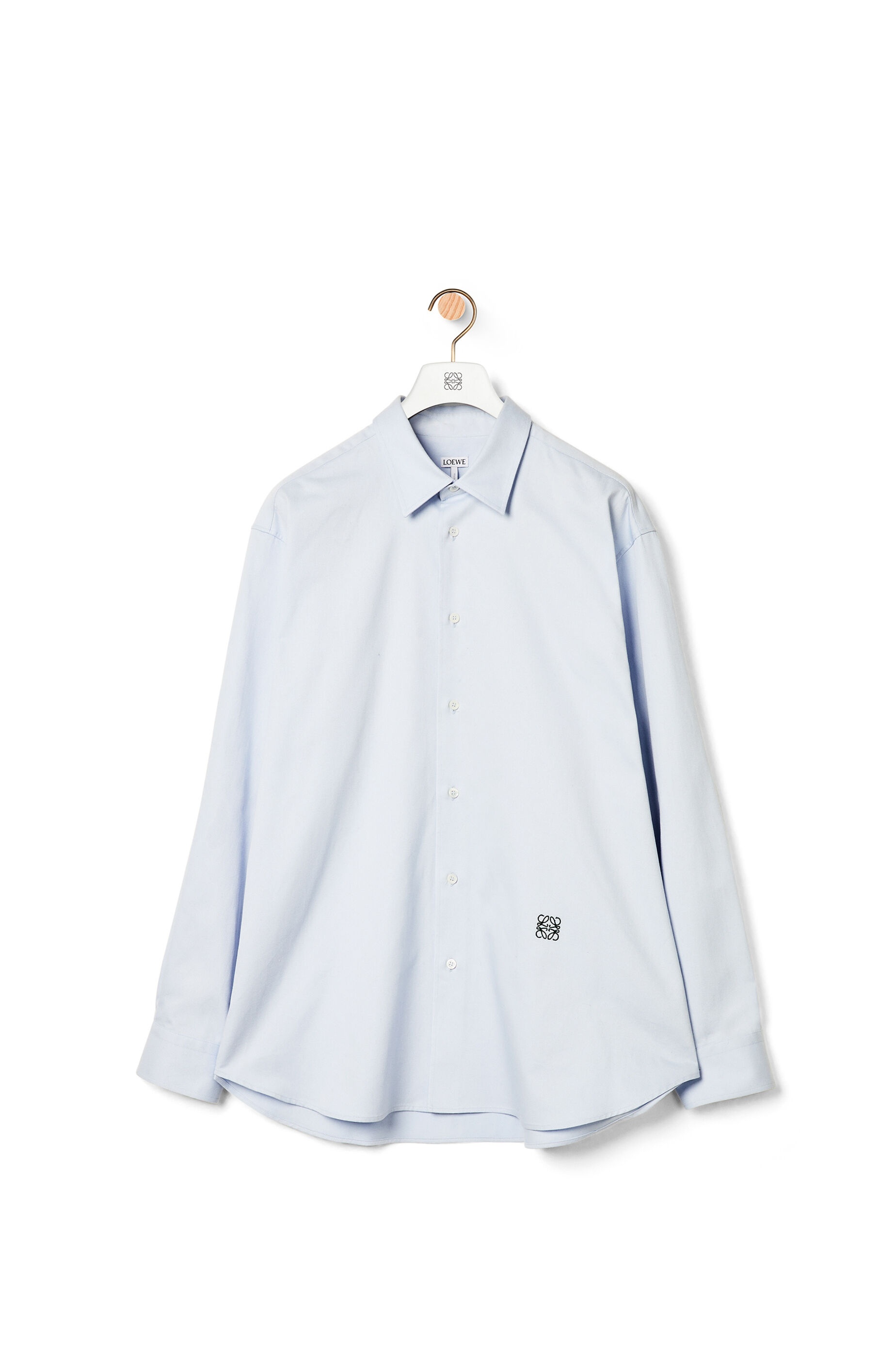 Anagram embroidered oversize shirt in cotton - 1