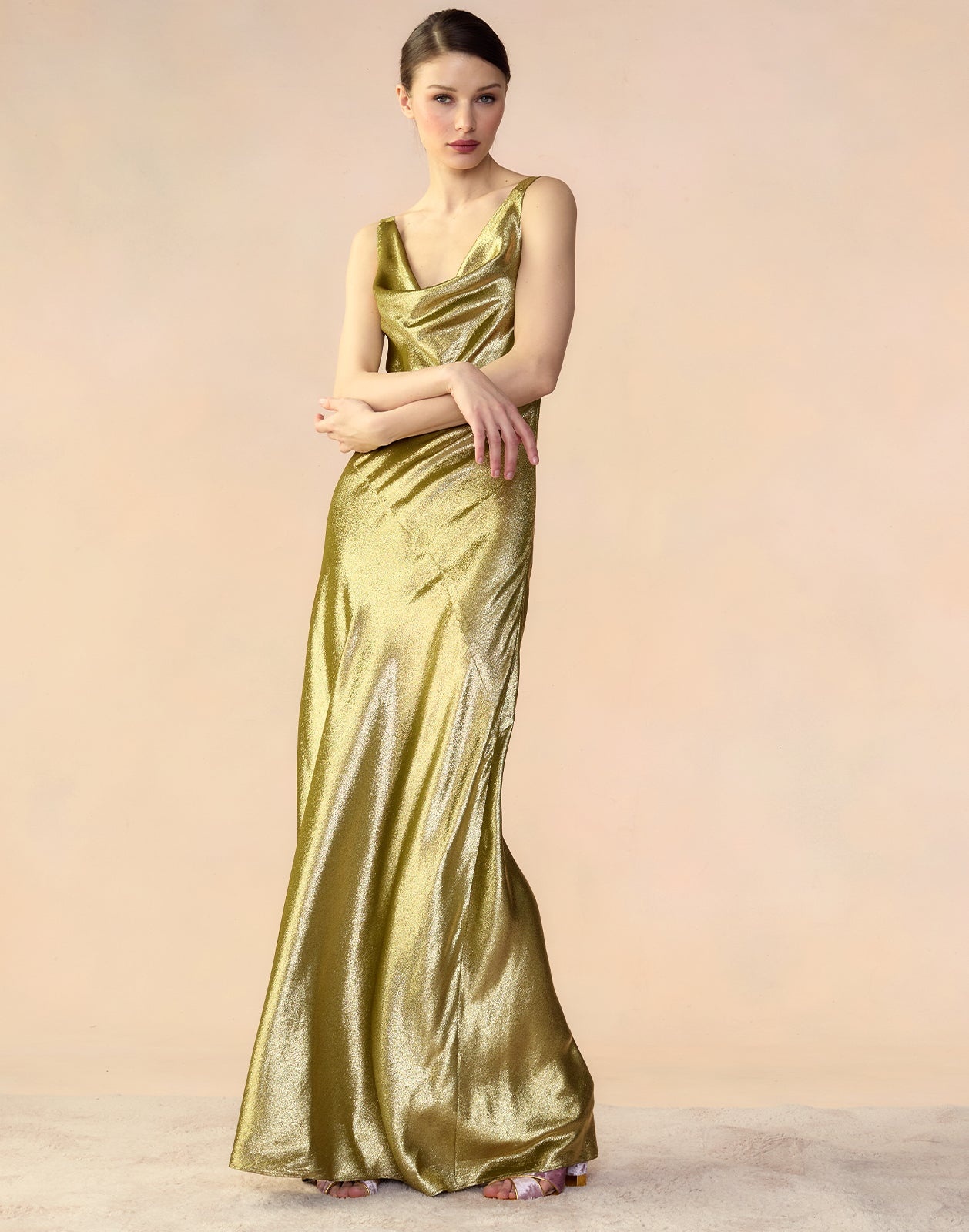 Liquid Gold Lamé Dress - 4