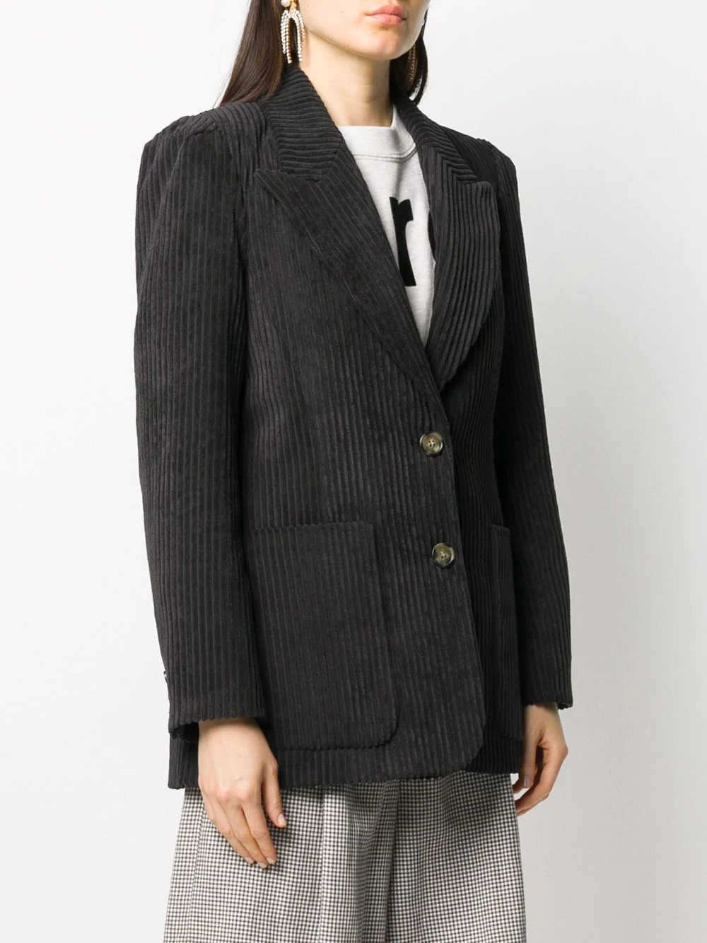 Dake single-breasted corduroy blazer - 3