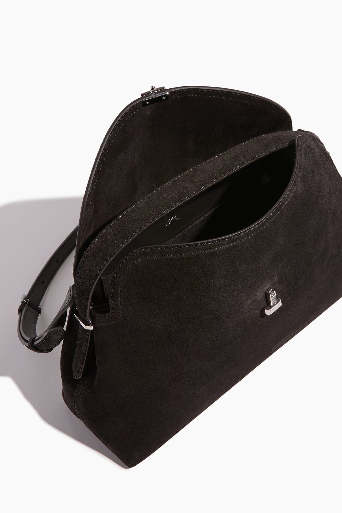 T-Lock Suede Top Handle Bag in Espresso - 5