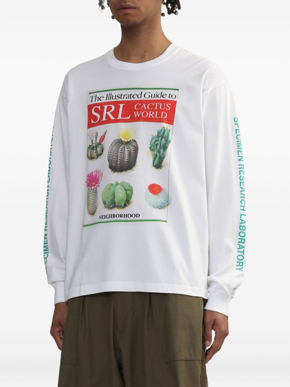 cactus-print long-sleeve T-shirt - 4