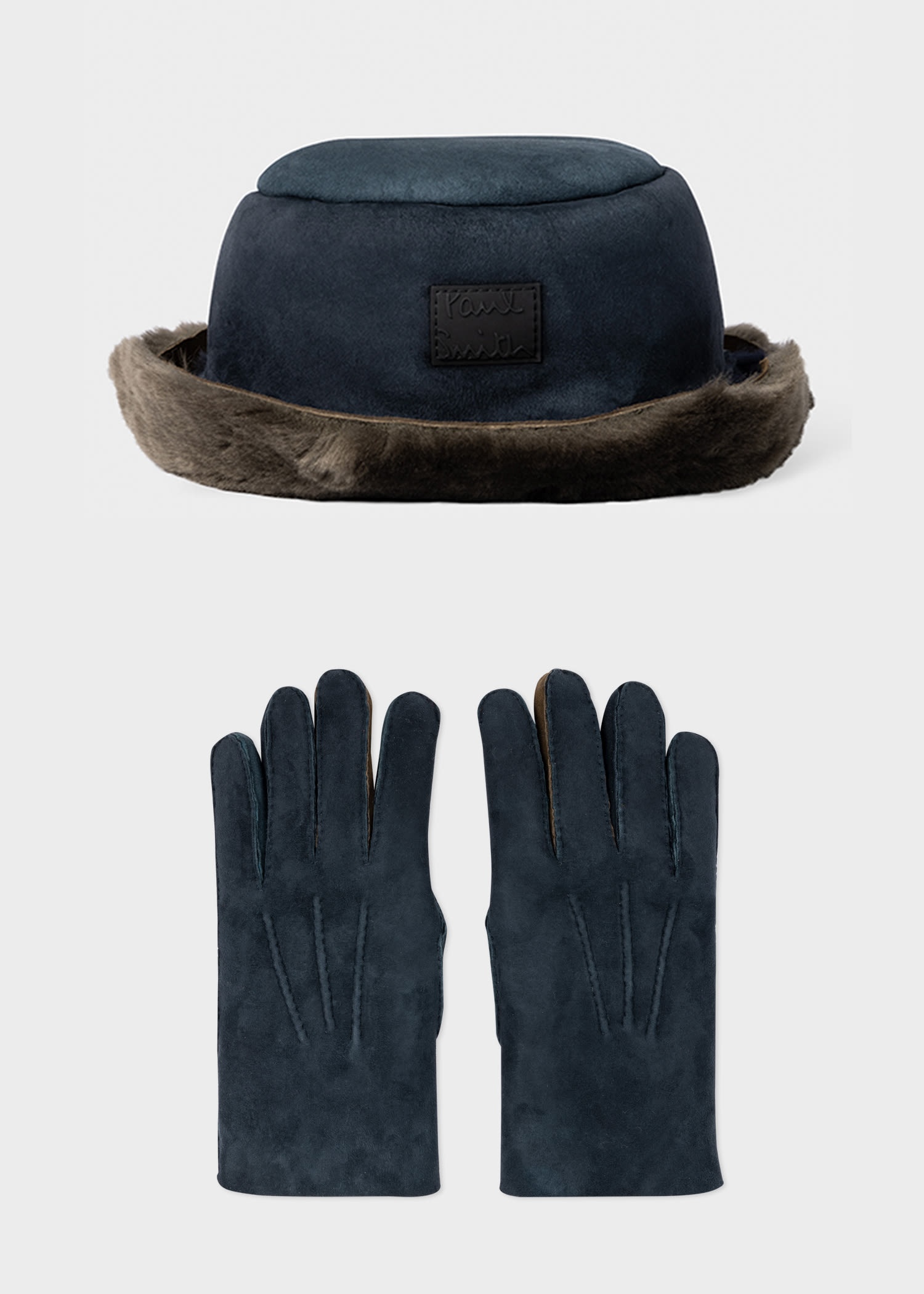 Shearling Hat & Gloves Gift Set - 1