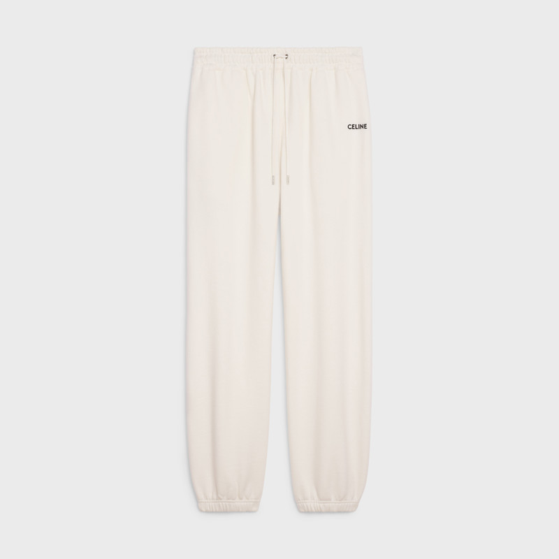 CELINE EMBROIDERED TRACK PANTS IN COTTON FLEECE 1