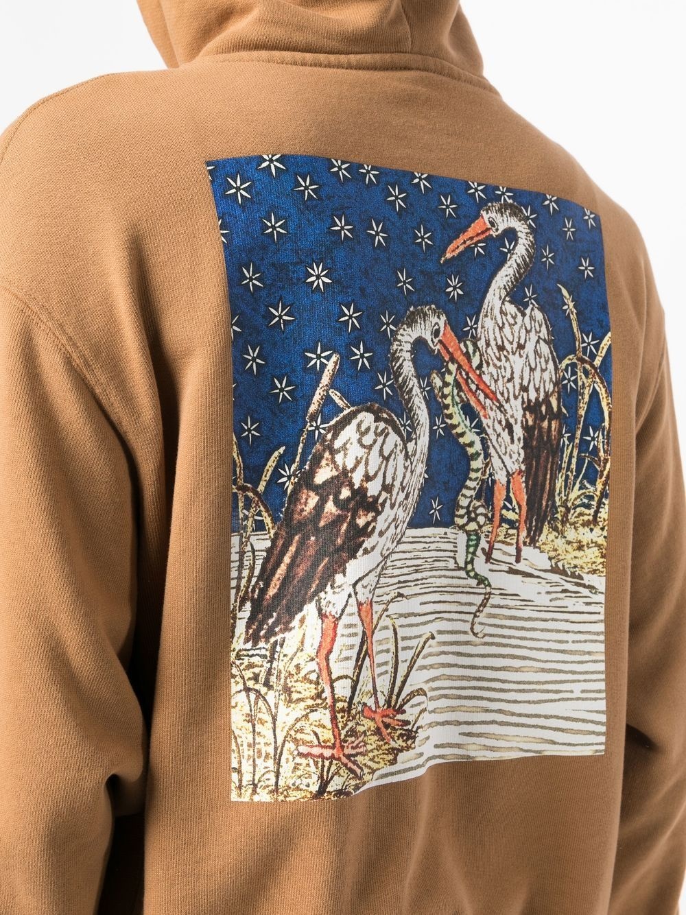 Medieval Heron-print cotton hoodie - 5