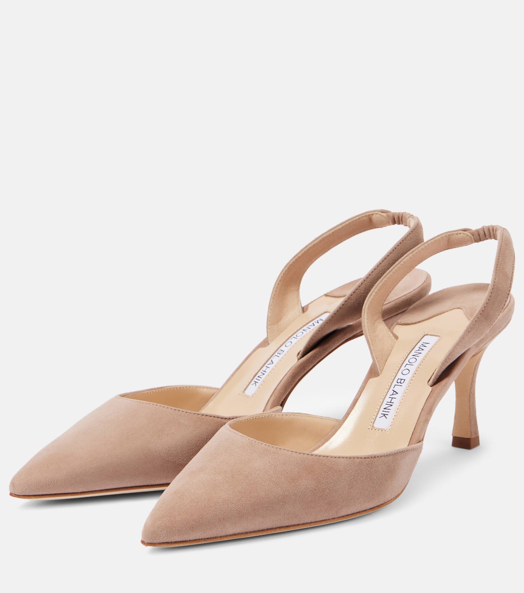 Carolyne 70 suede slingback pumps - 4