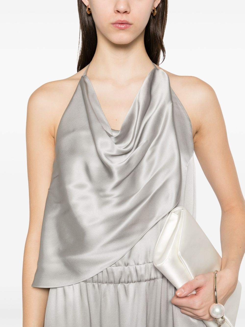 silk long dress - 5