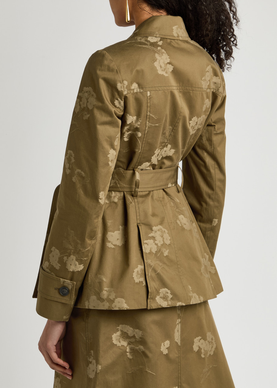 Erdem Floral-jacquard Belted Cotton Blazer - 3