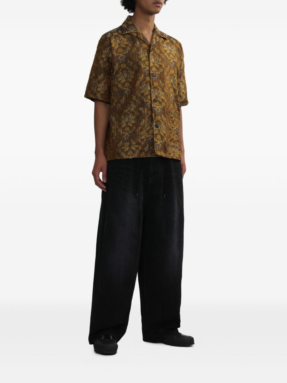 x Kae Tanaka floral-pattern short-sleeve shirt - 2