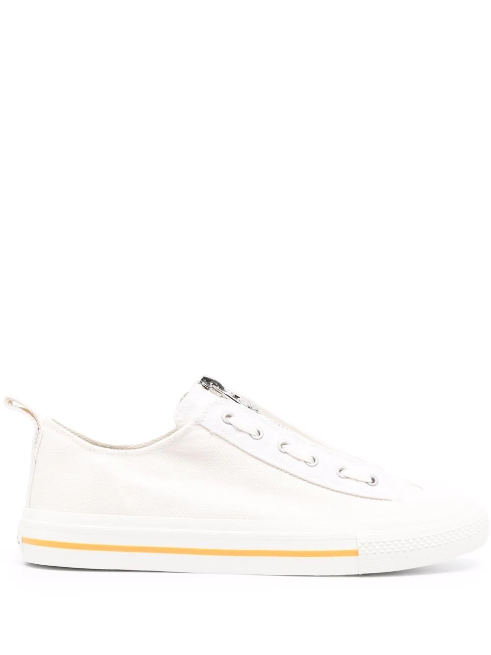 zip-up canvas sneakers - 1