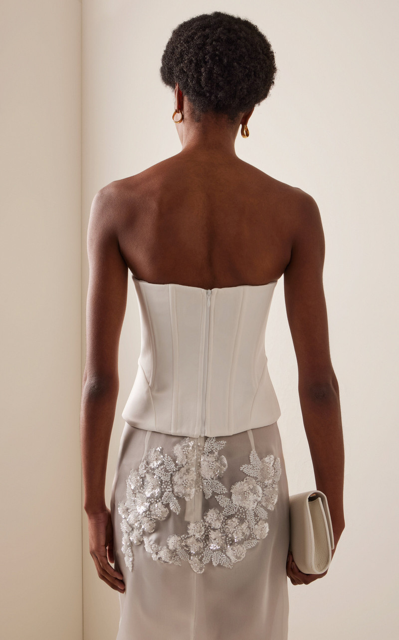 Exclusive Yuan Crepe Corset Top white 4