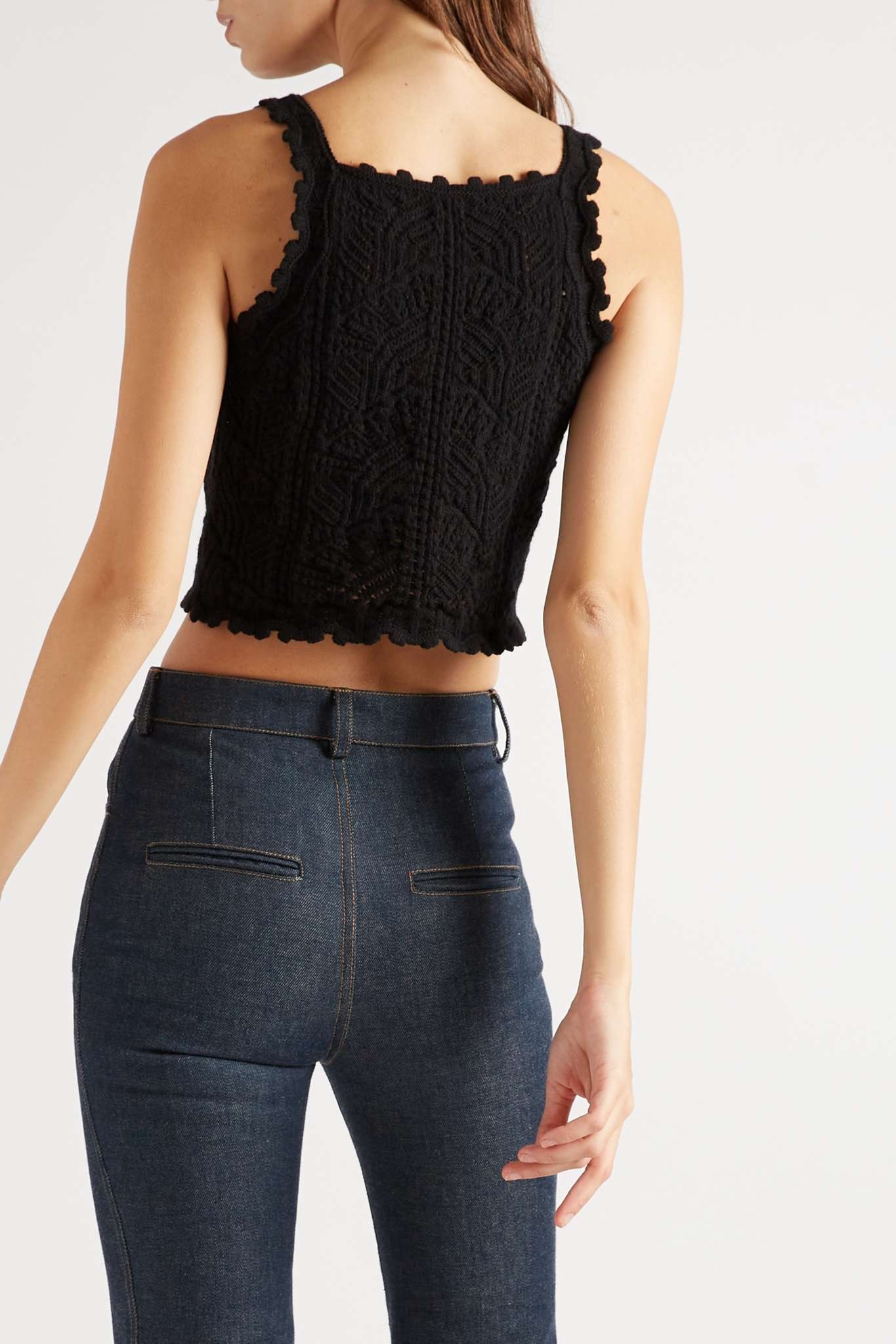 Cropped crocheted wool top - 4