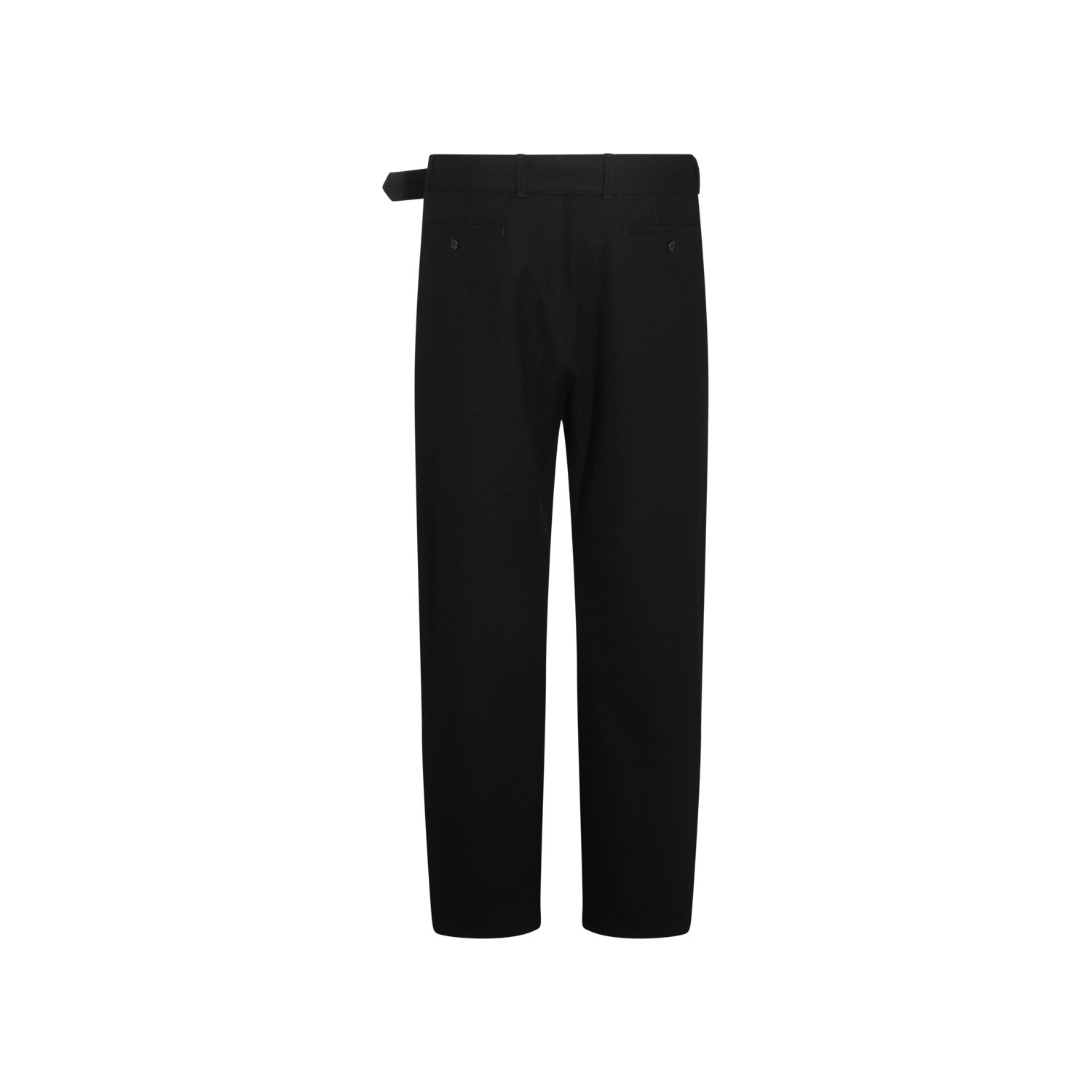 BLACK WOOL PANTS - 2