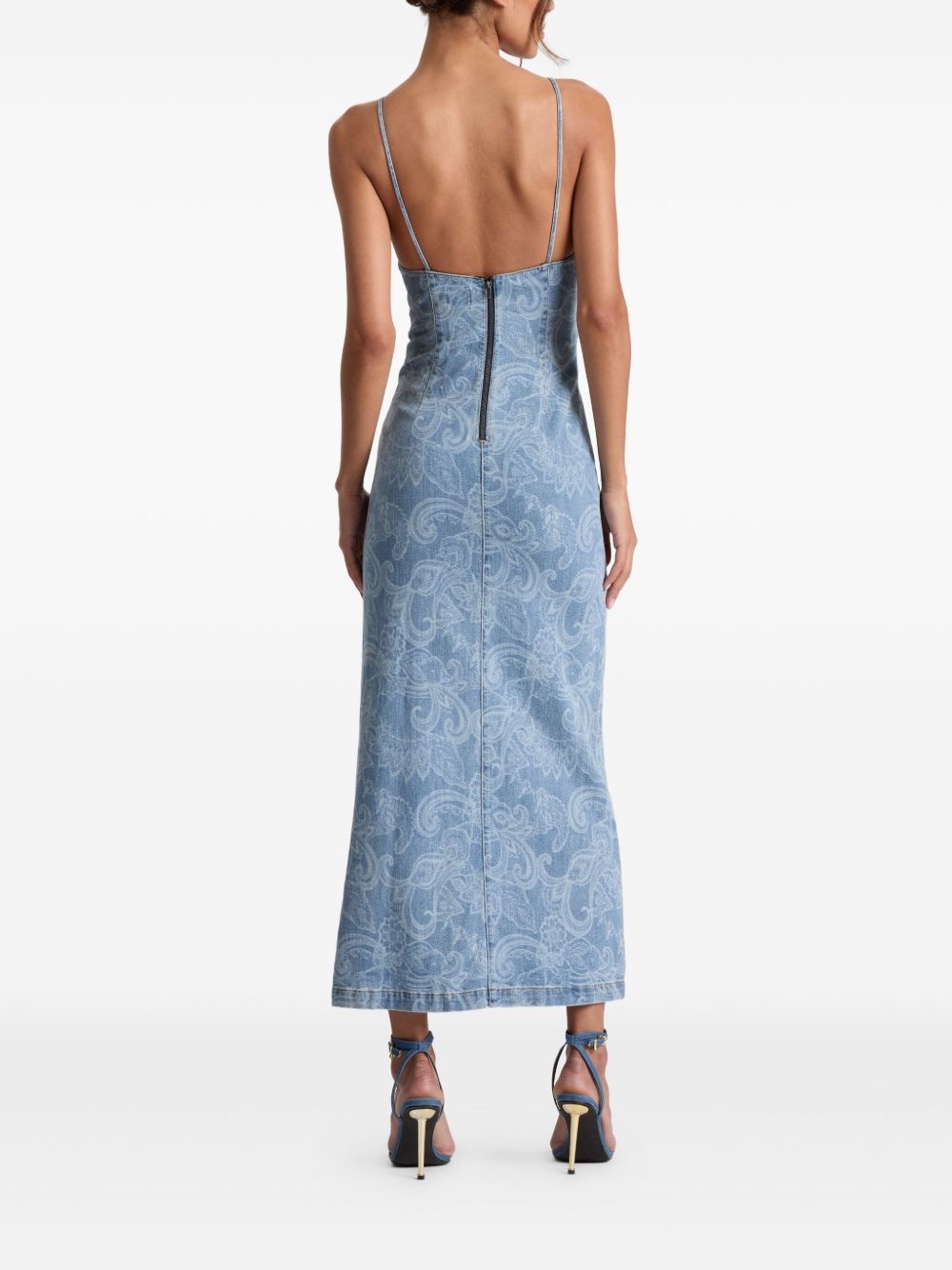 Julietta paisley-print midi slip dress - 4