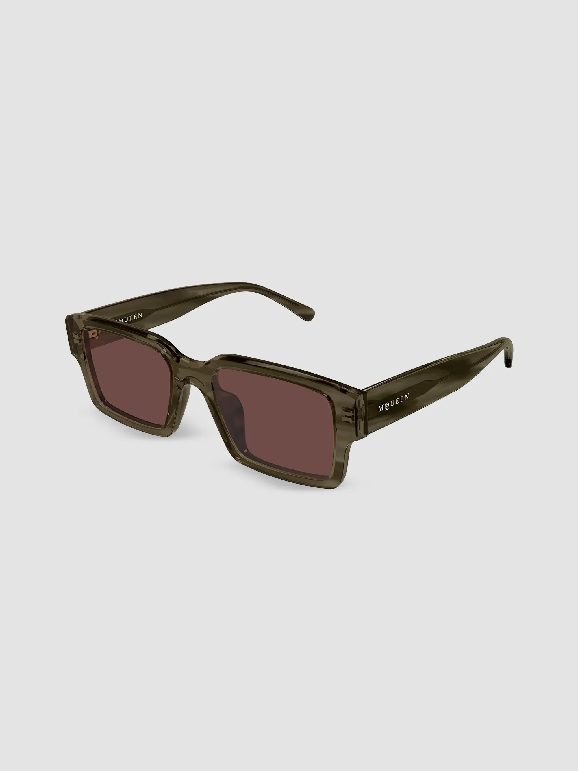 Men's Logo 53MM Squared Sunglasses - Havana - 1
