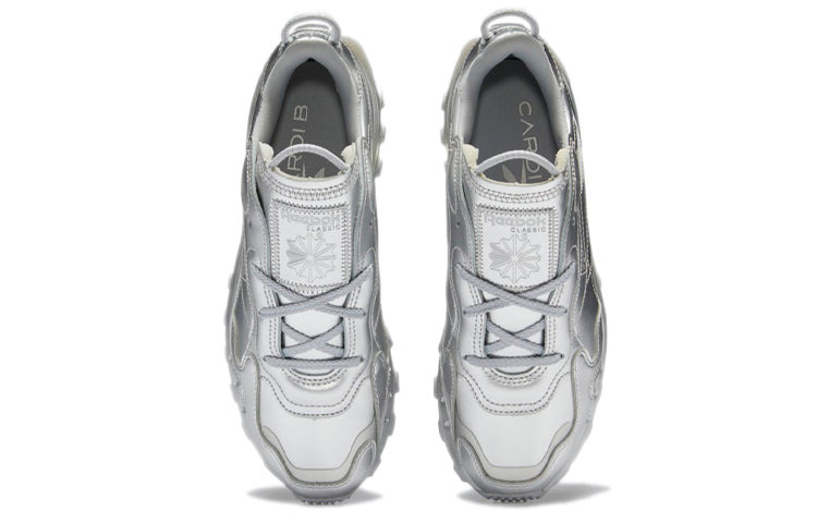 (WMNS) Reebok Cardi B x Classic Leather 'Silver Metallic Pewter' GW2632 - 4