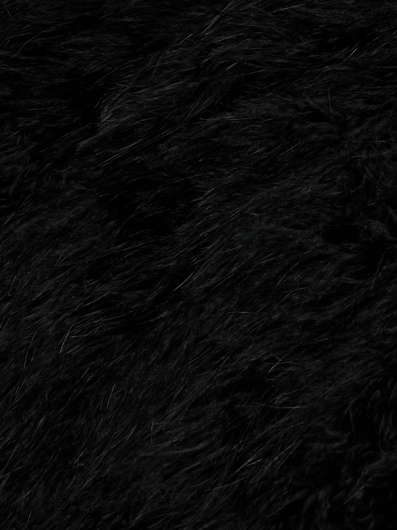 Women's Feather Collarless Jacket - Noir 7