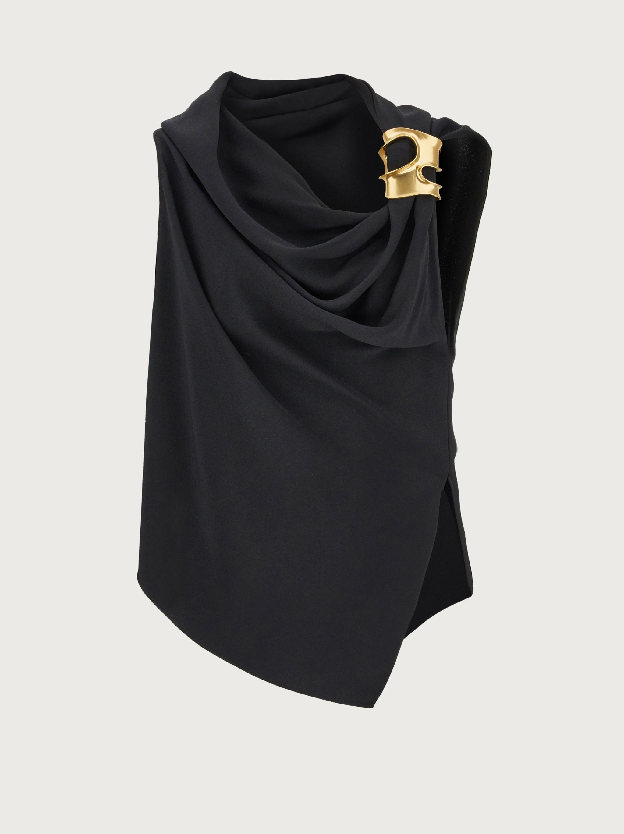 Asymmetric top with shoulder broach - 1