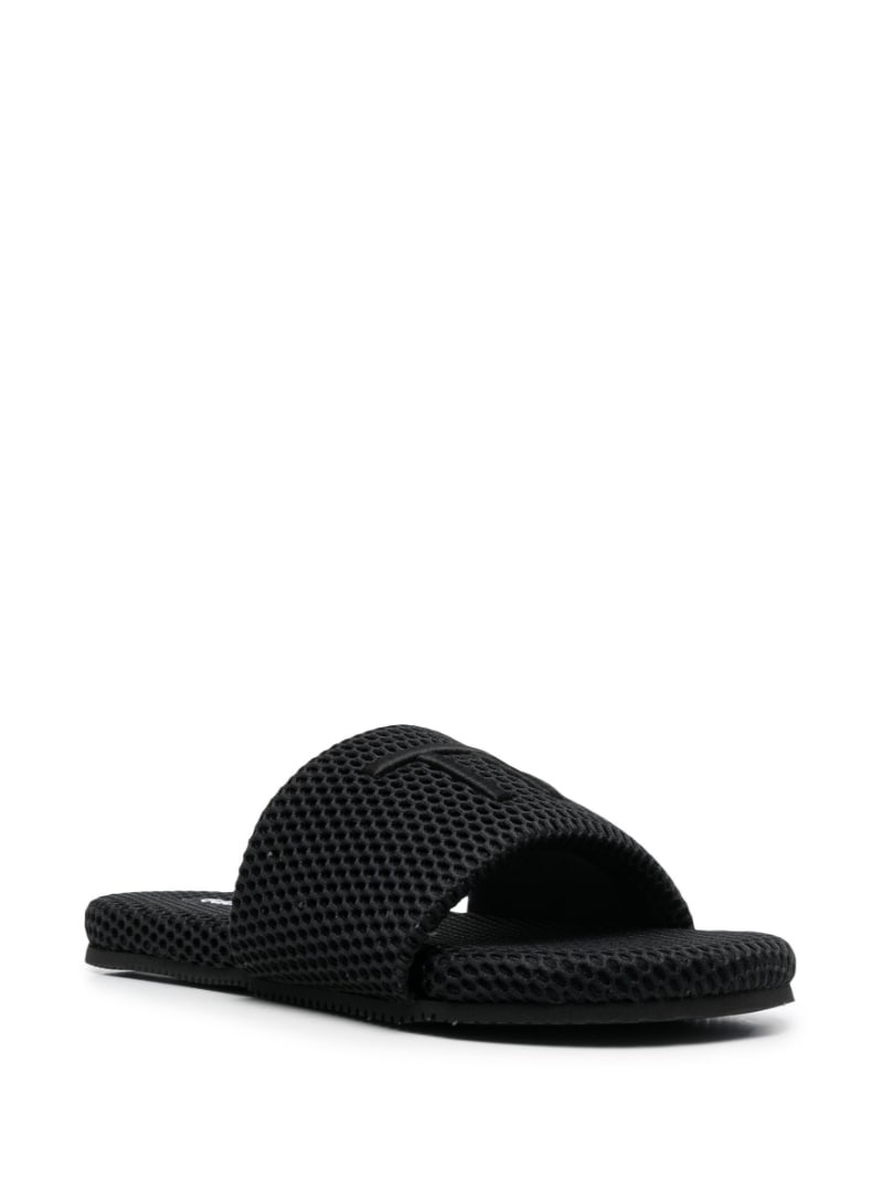 Harrison logo-embroidered mesh slides - 2