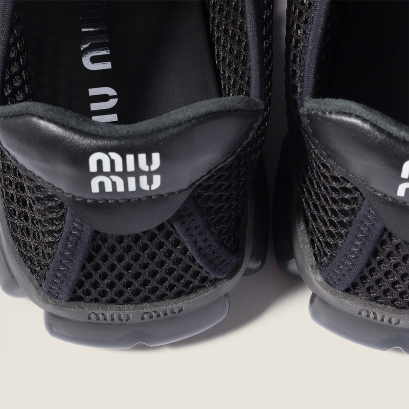 Miu Miu Technical mesh fabric sneakers outlook