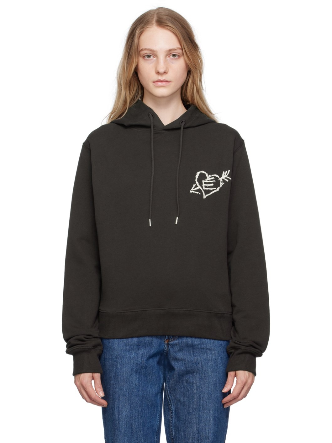 Brown Limit Small Graffiti Hoodie - 1