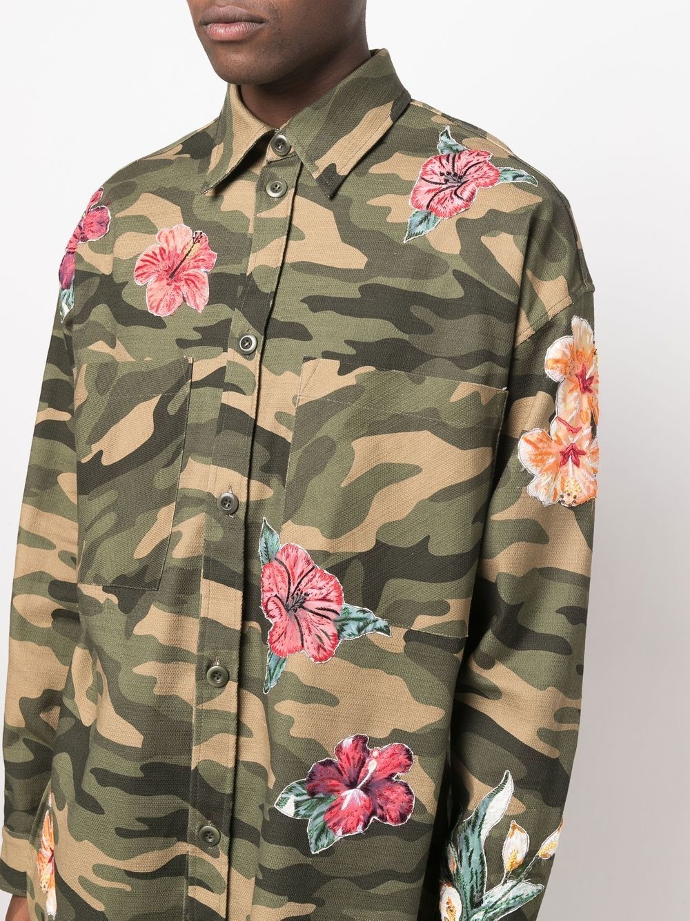 floral camouflage-print shirt - 5