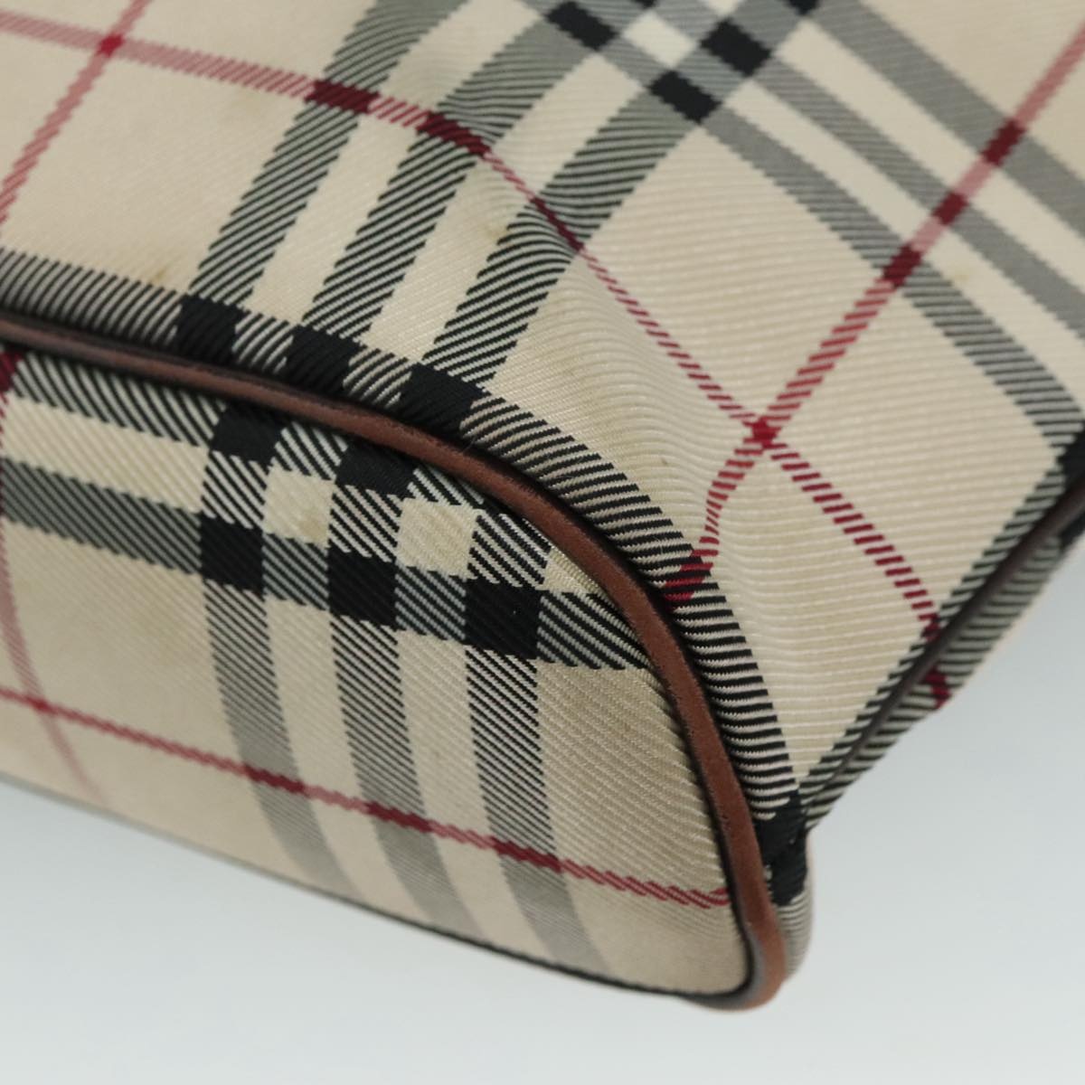 Burberry Nova Check Hand Bag Canvas Beige - 12