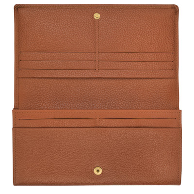 Longchamp Le Foulonné Continental wallet Caramel - Leather outlook