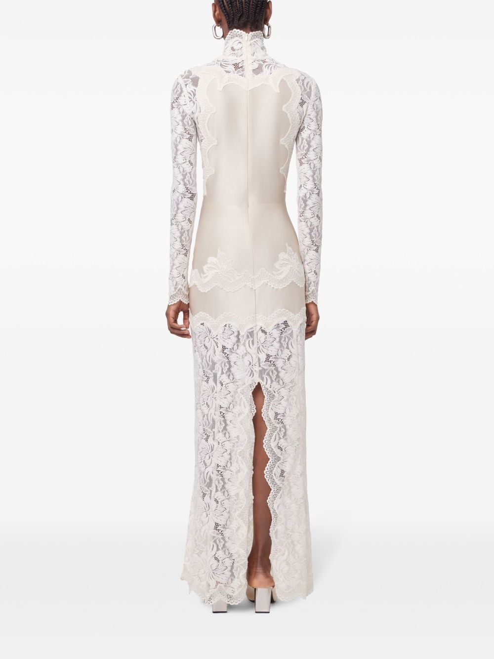 lace jersey maxi dress - 5