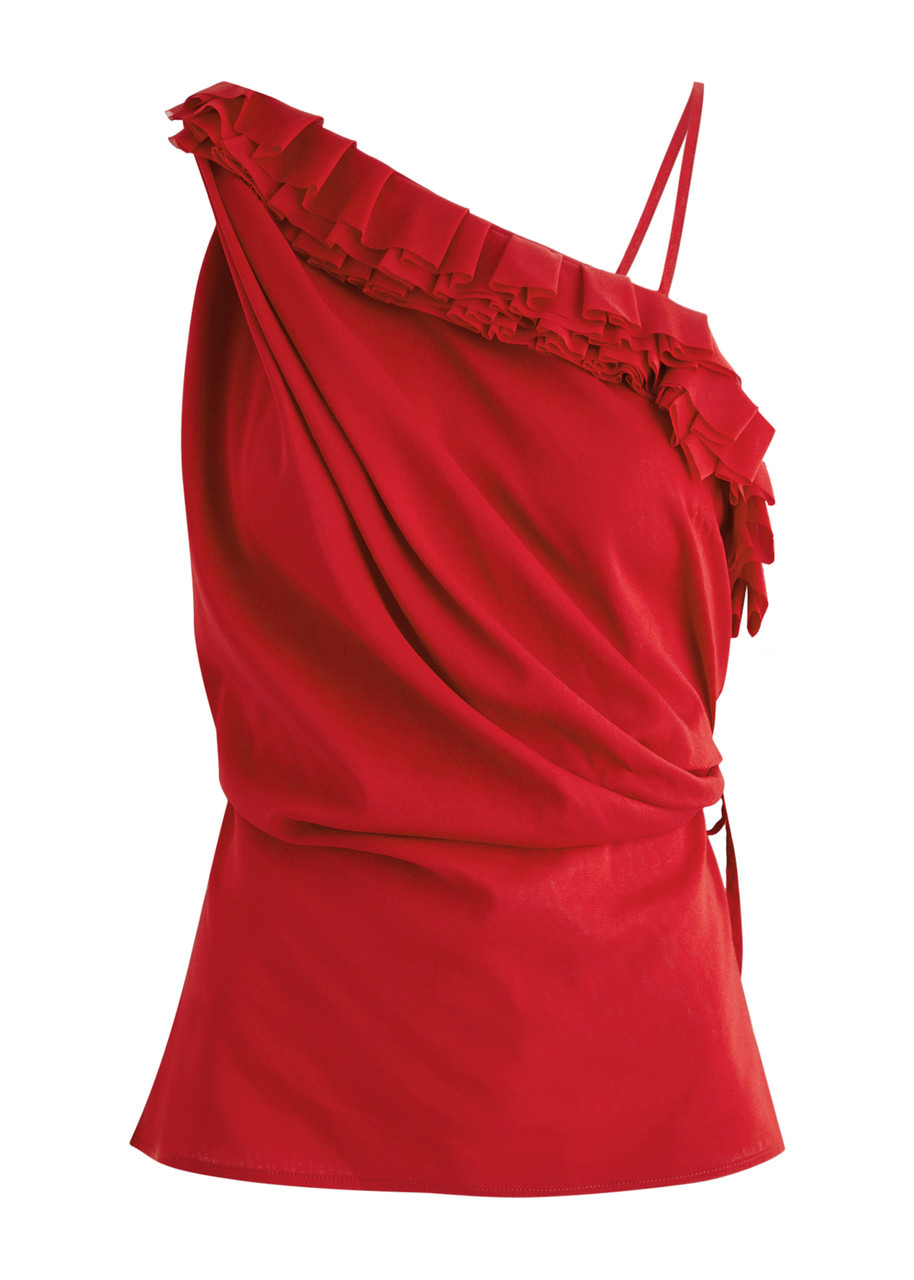 Dries Van Noten Ciska Stretch-silk Chiffon Wrap top - 1