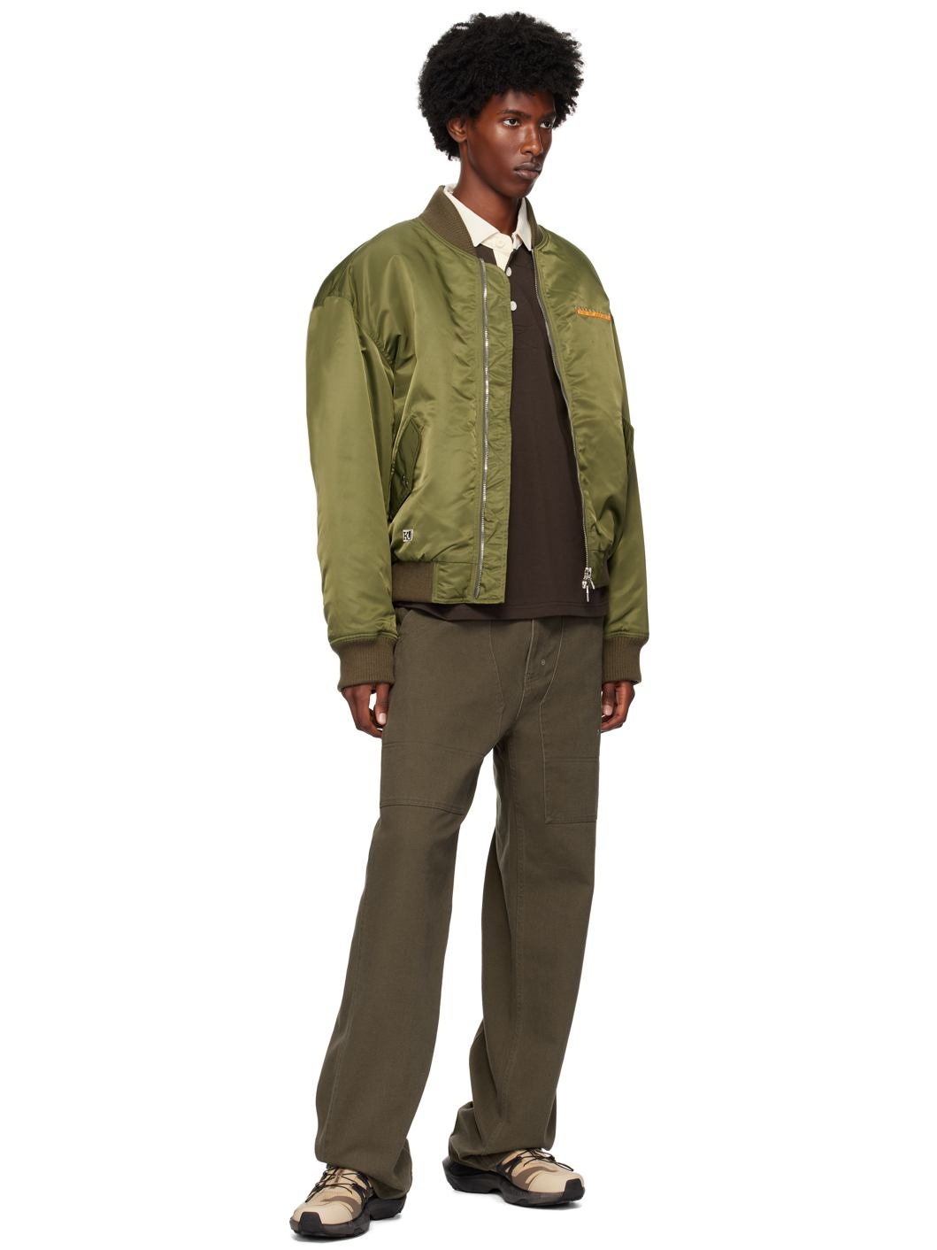 Brown Embroidered Polo - 4