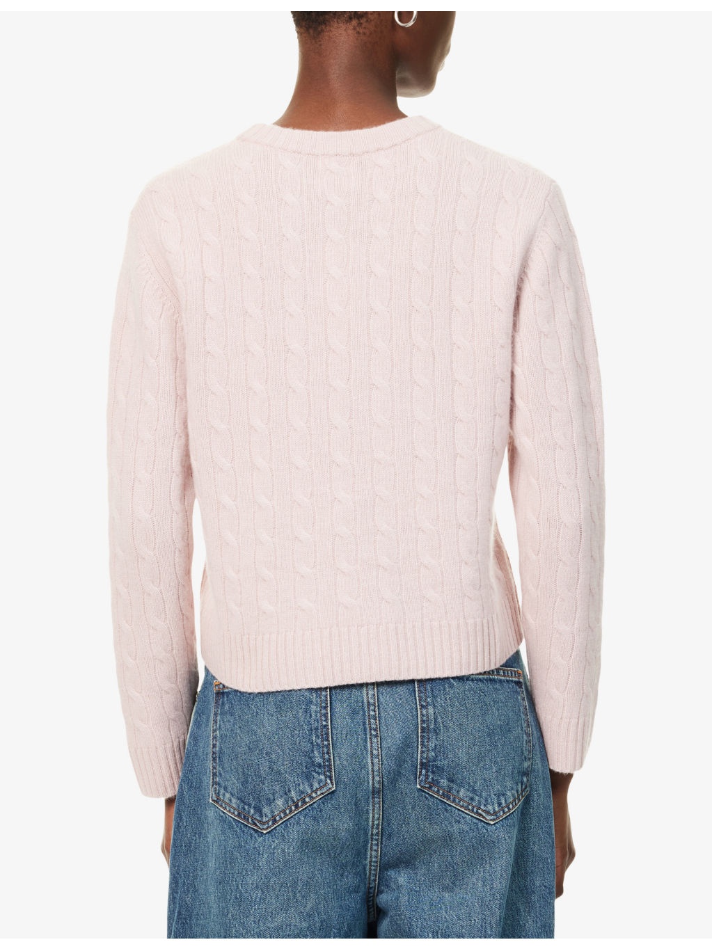 Zoe Cable-Knit Lambs Wool-Blend Jumper - 4