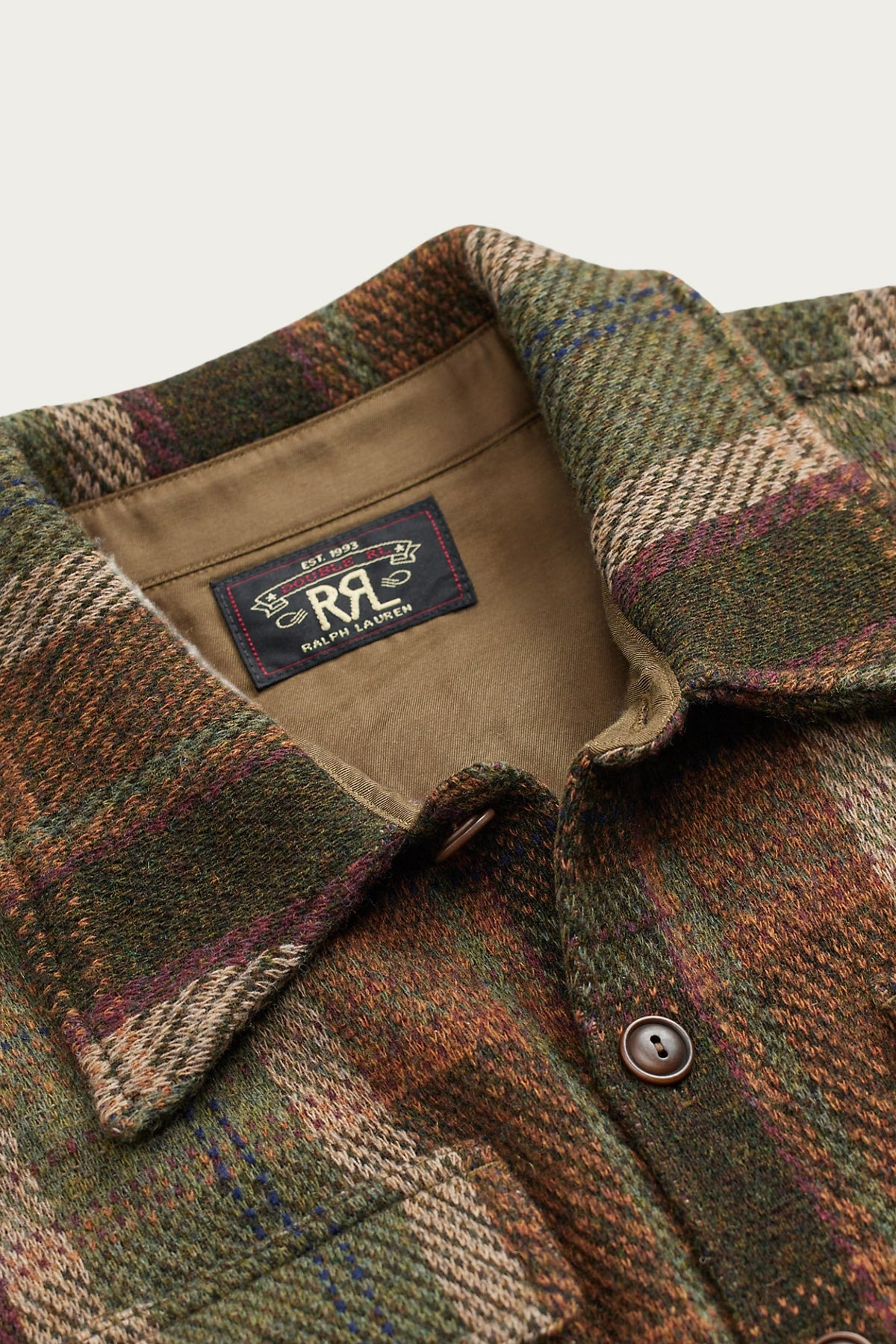 Plaid Wool-Cashmere Workshirt Sweater - Olive Multi - 3