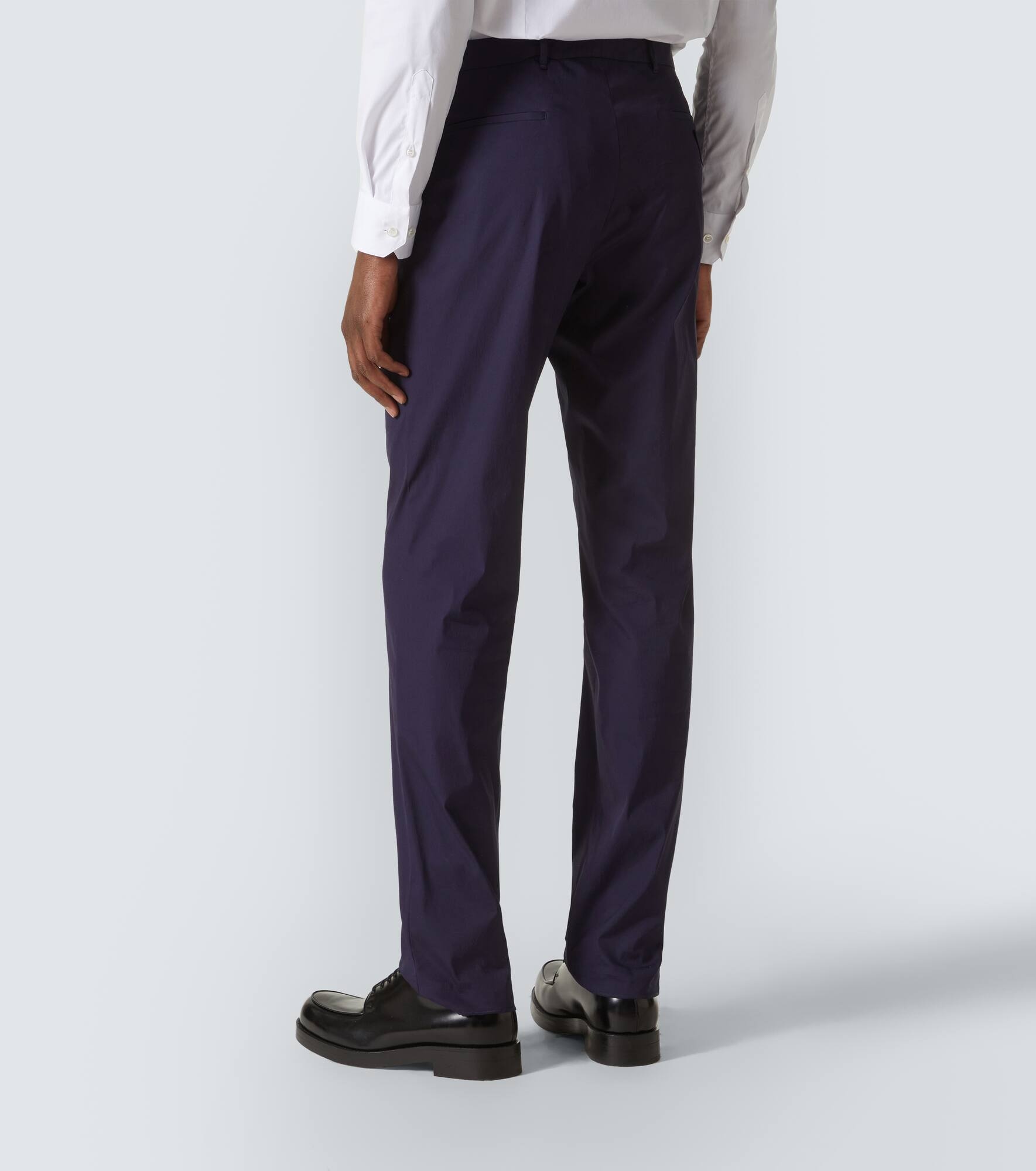 Cotton-blend poplin straight pants - 4