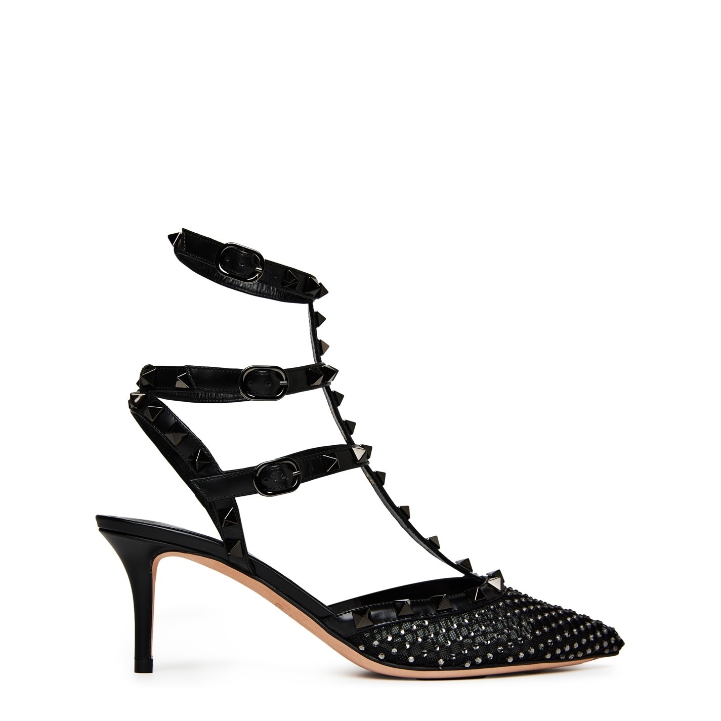 65MM ROCKSTUD MESH HEELS - 1