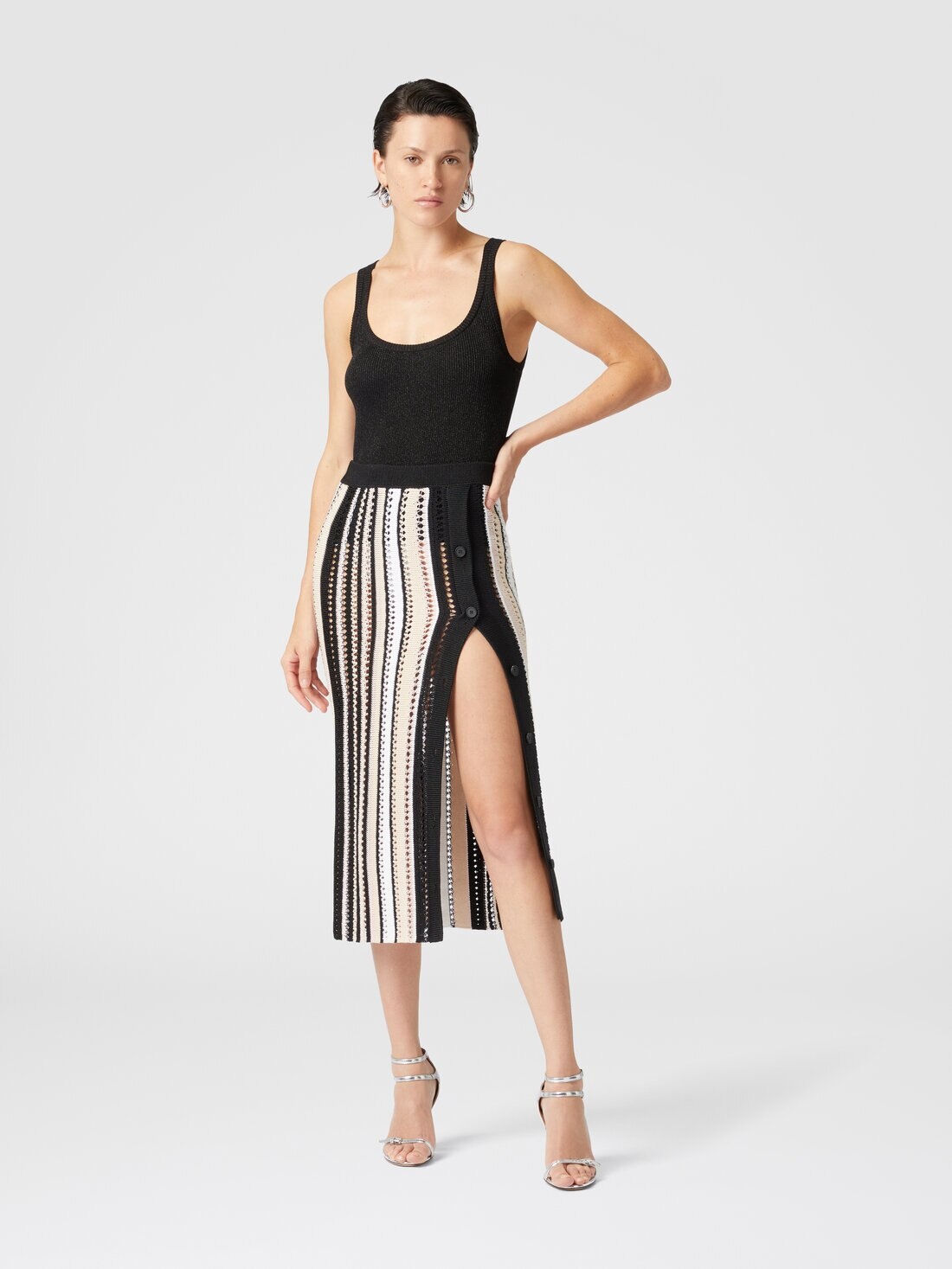 Viscose lamé tank top - 2