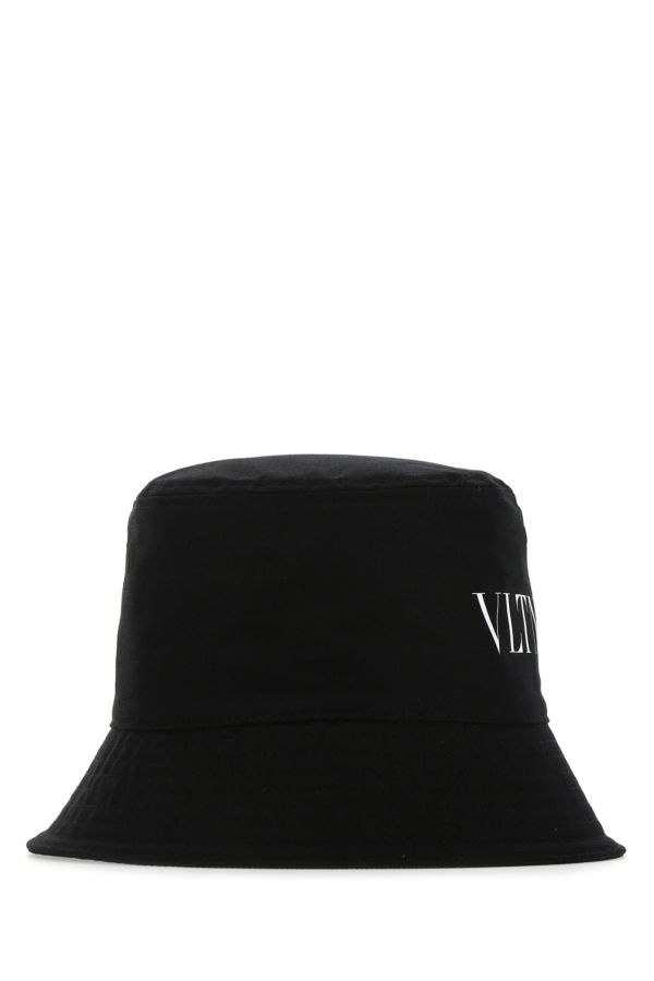 Valentino Garavani Man Black Cotton Hat - 1