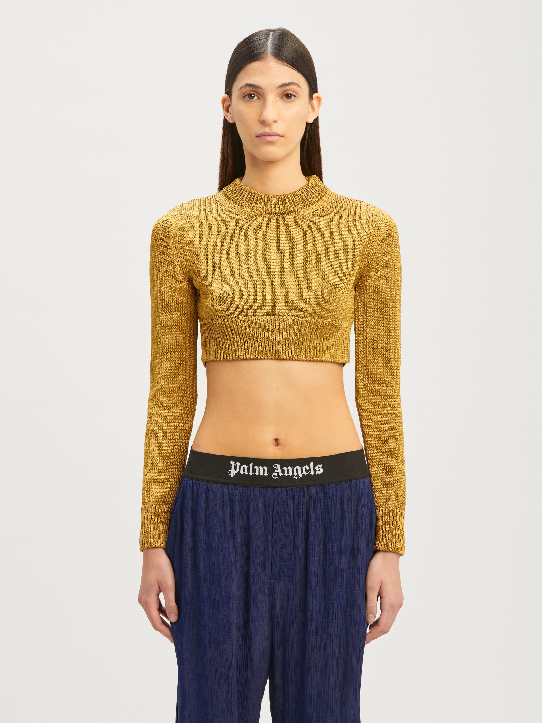 Cropped Laminated Sweater - 3