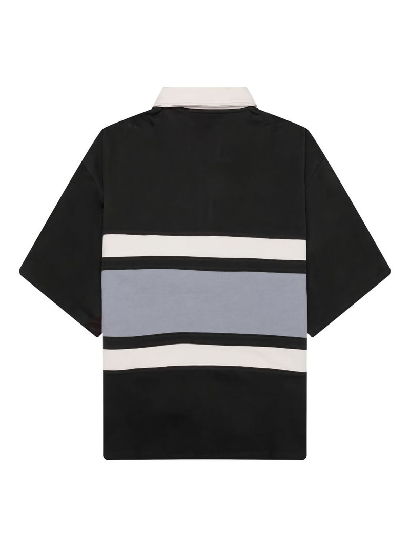 NAHMIAS stripe-panel polo shirt outlook