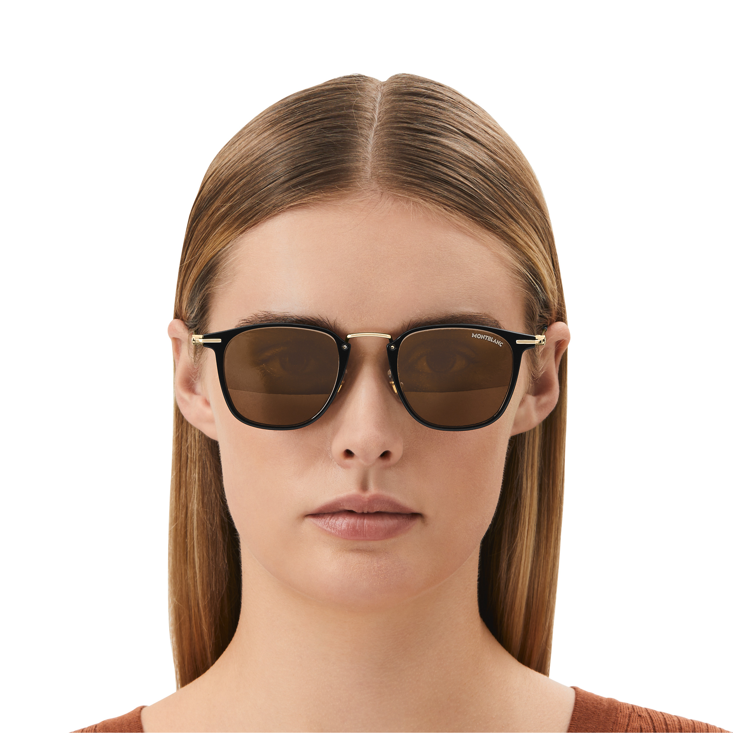 Round Sunglasses with Black Injected Frame - 4