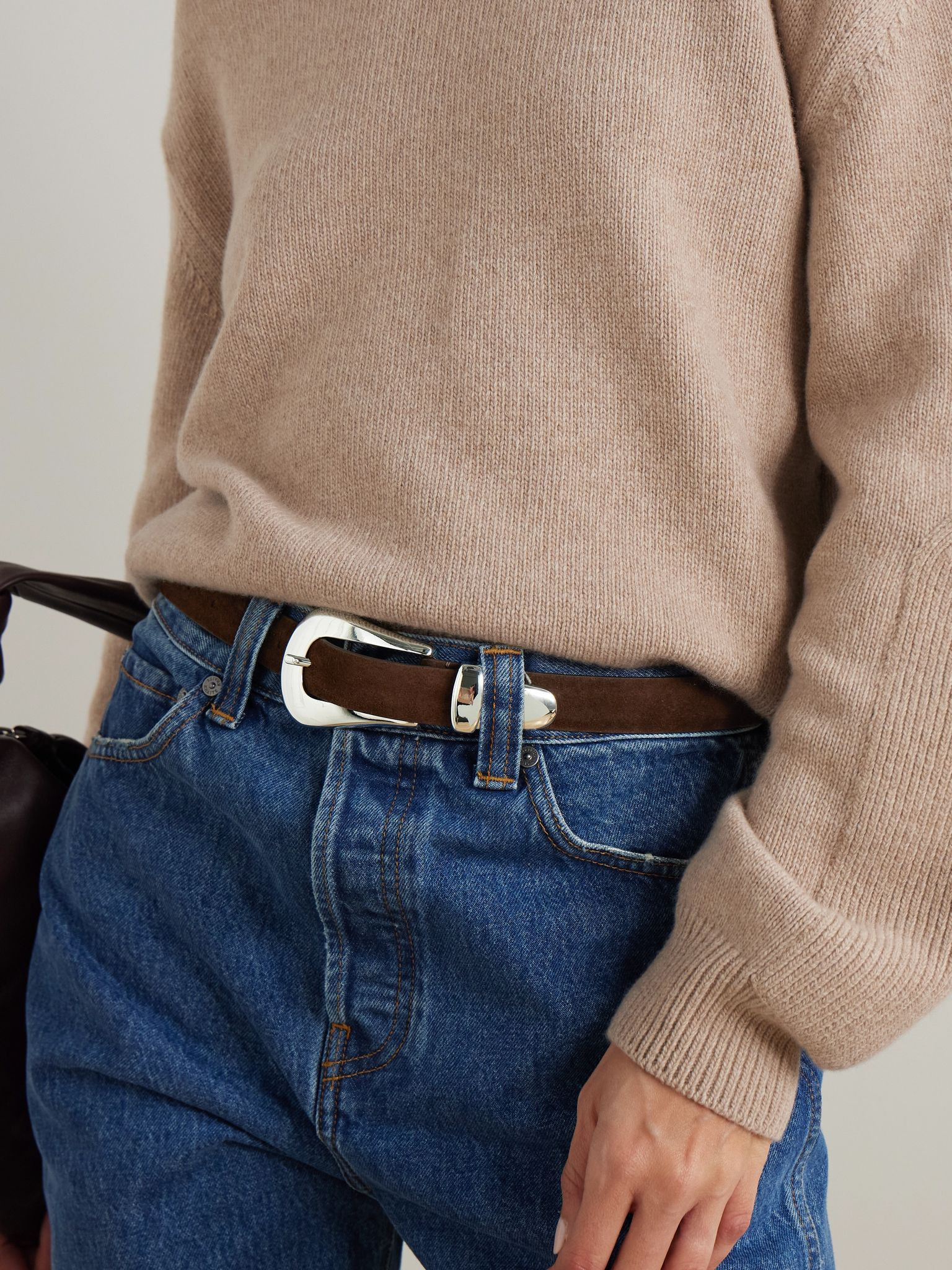 Colette suede belt Chocolate - 2