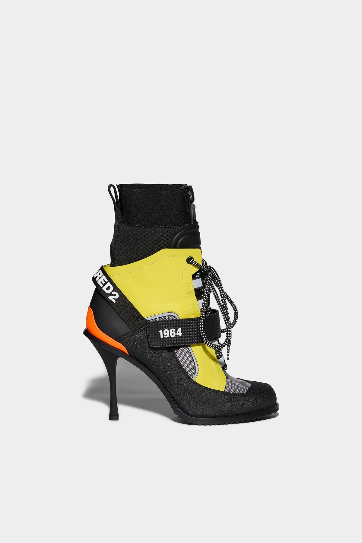 TECHNO HIKING ANKLE HEELED BOOTS - 1