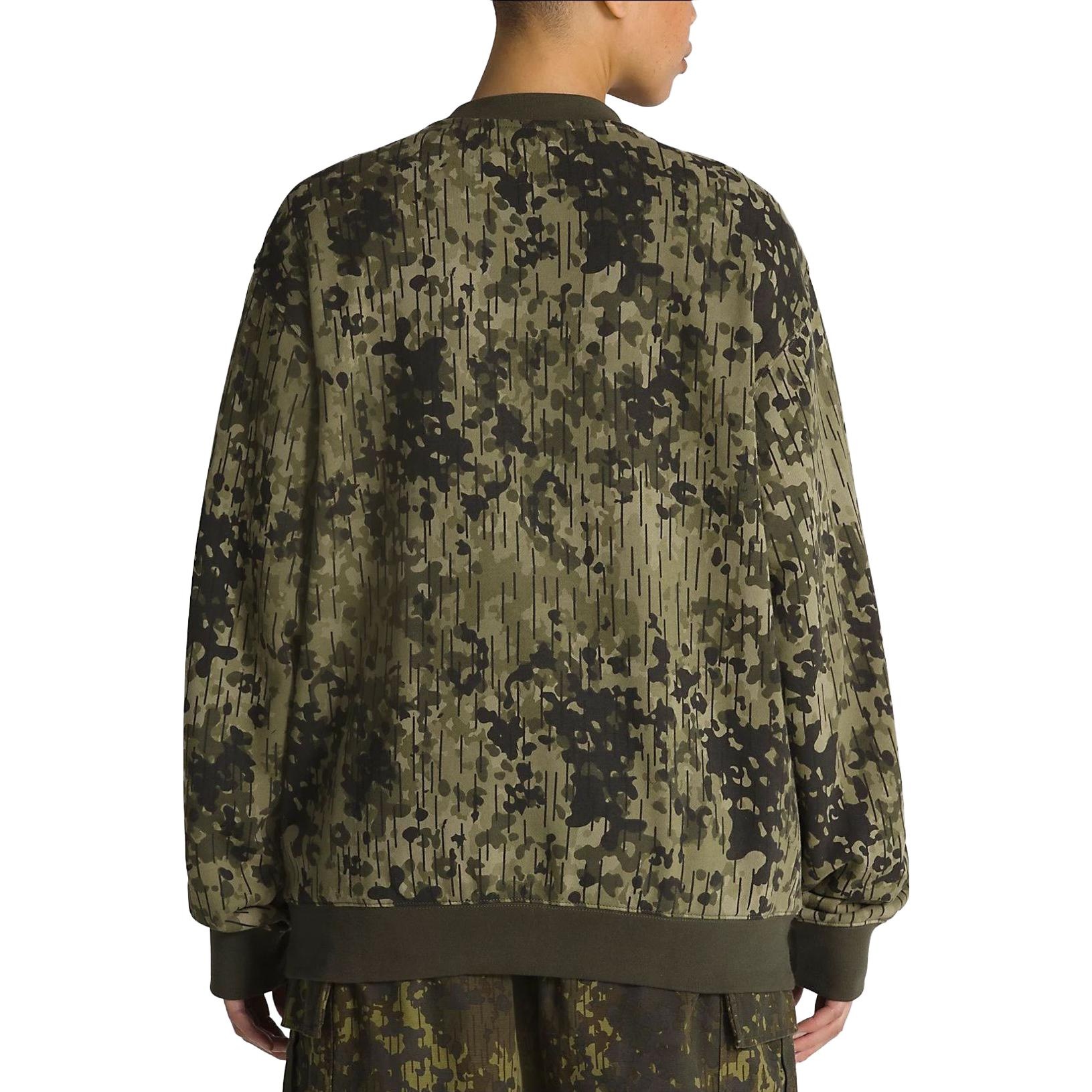 Vans Rain Camo Crew Sweatshirt 'Green' VN0008UKCBI - 4