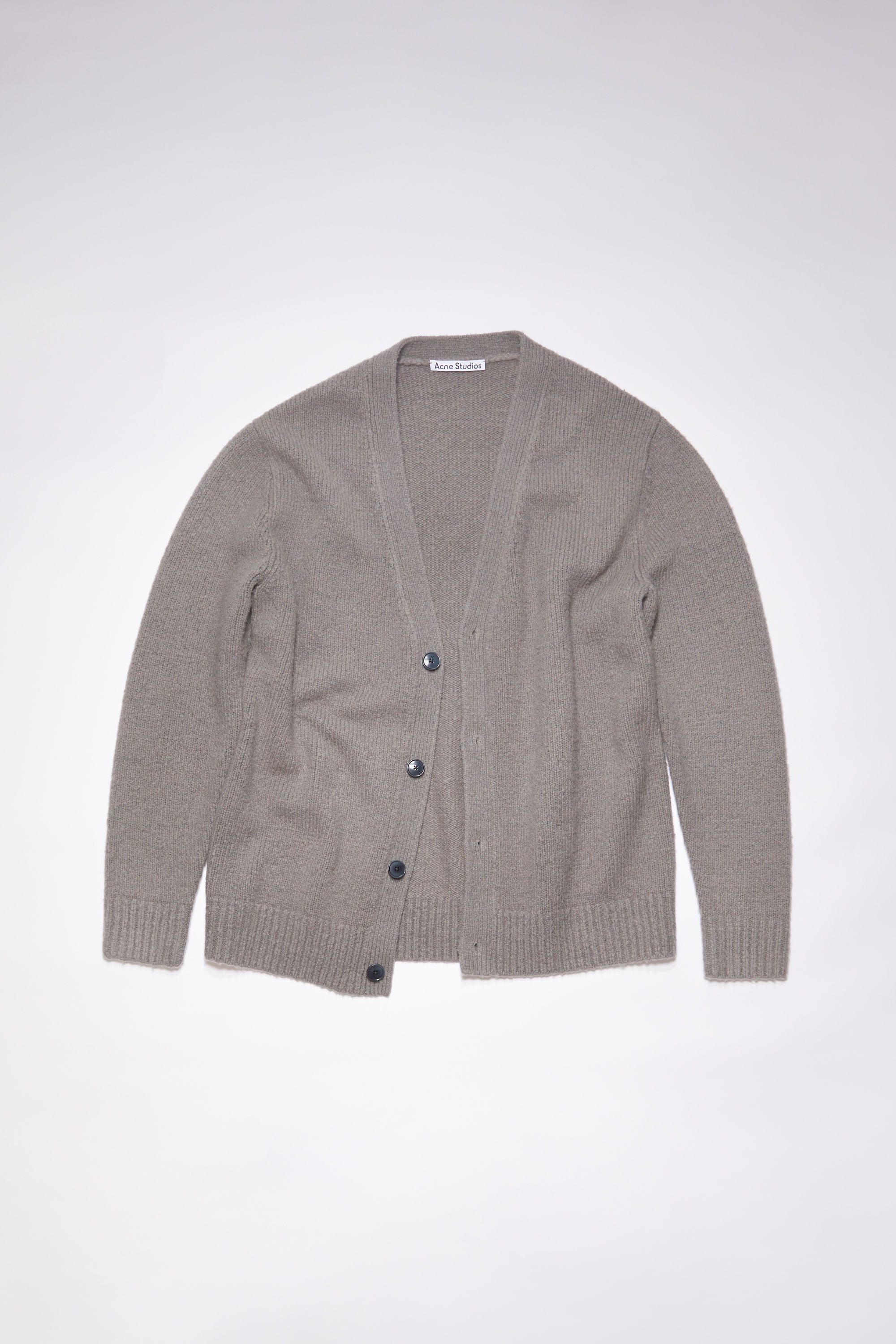 Wool blend cardigan - Dark grey - 6