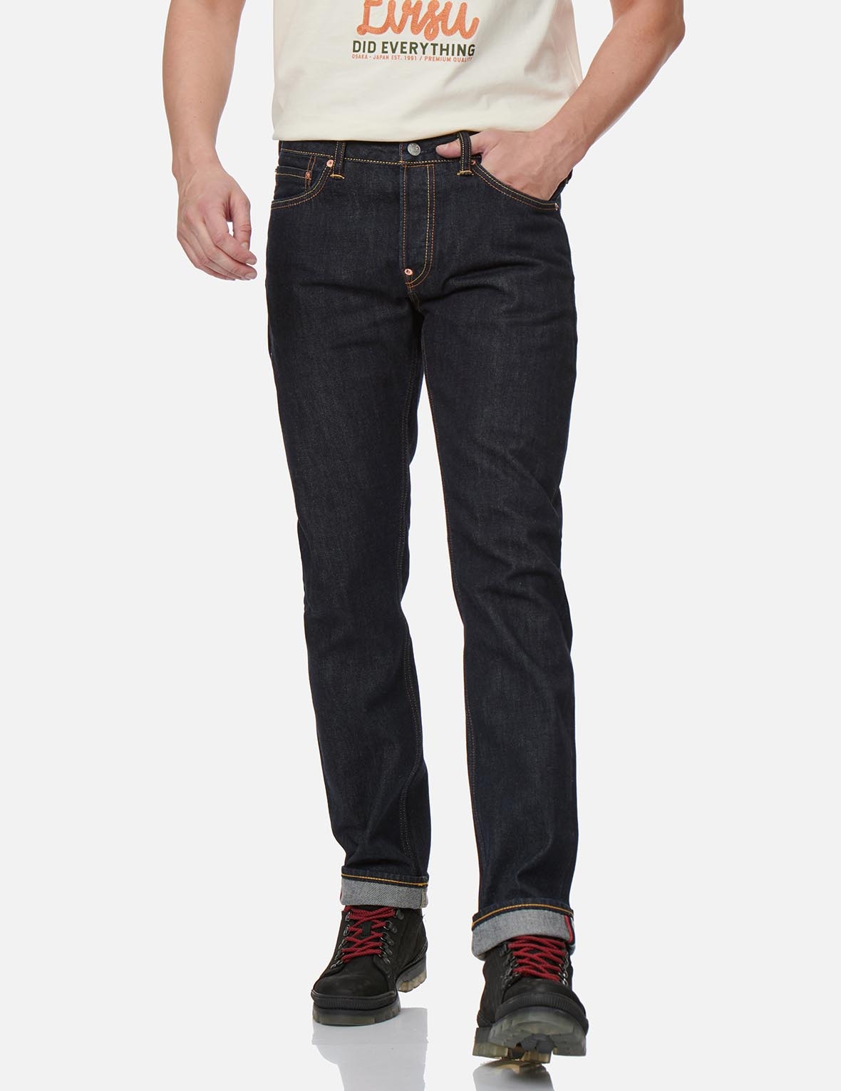 CONTRASTING BACK POCKETS SLIM FIT JEANS #2010 - 6