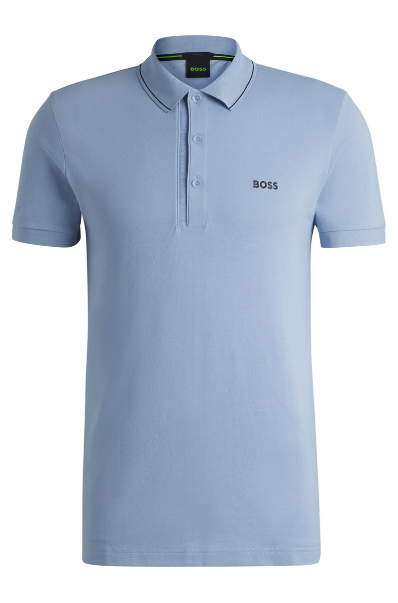 COTTON-PIQUÉ SLIM-FIT POLO SHIRT WITH TONAL LOGO - 1