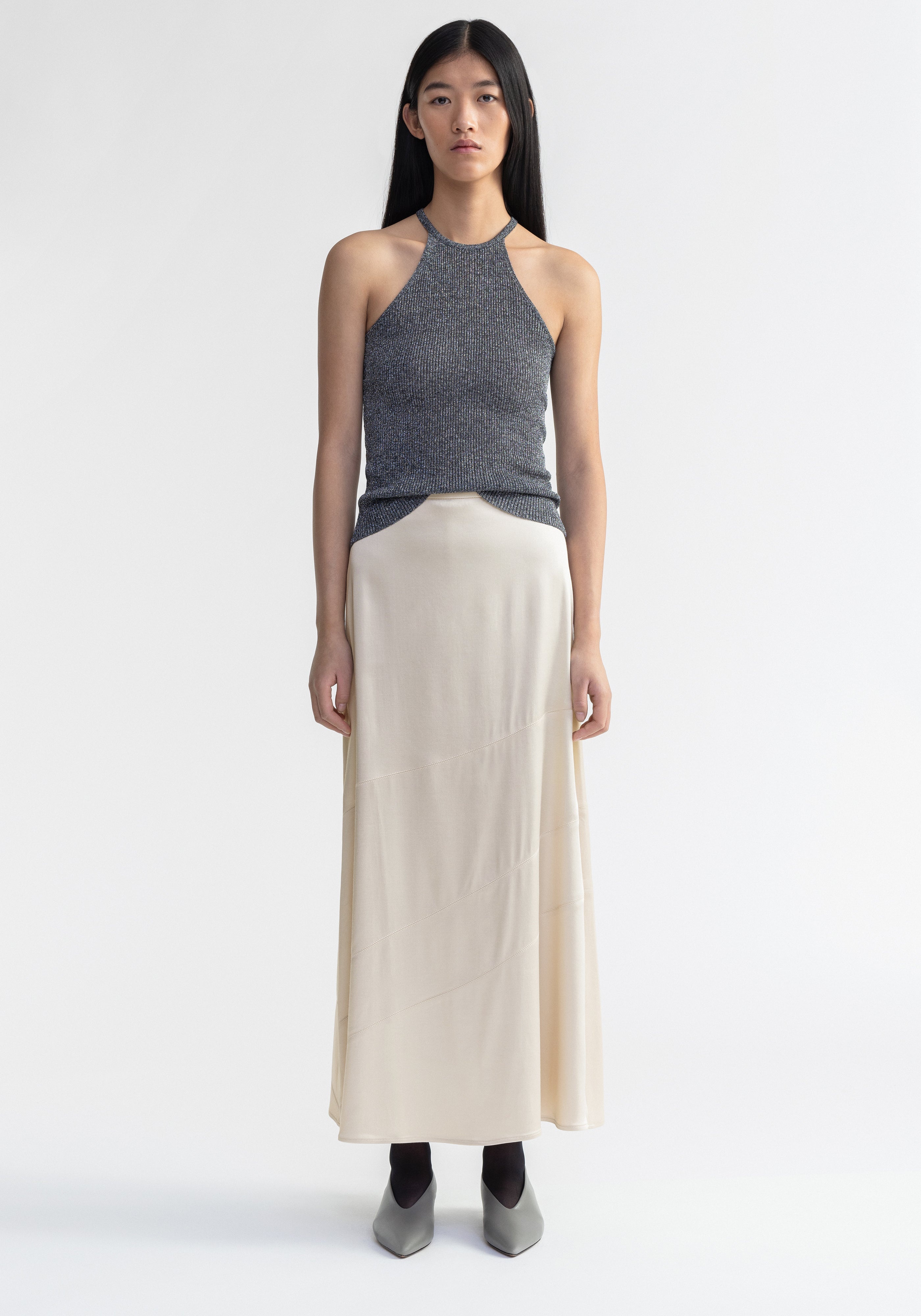 GALINA
Sparkly ribbed halterneck top - 2