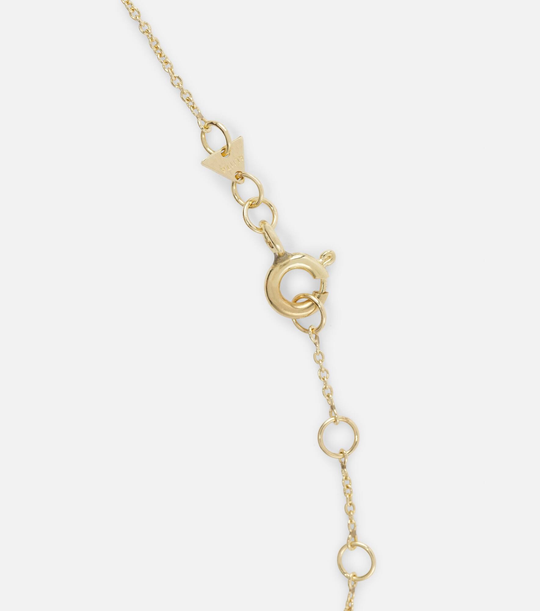 Estrella 9kt gold cord bracelet with enamel and sapphire - 2